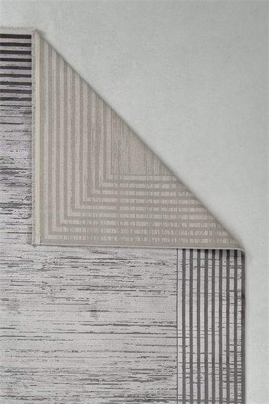 Naturel 1706 Gri - Modern Çizgi Detaylı Gri Halı Modeli