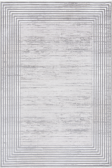 Naturel 1706 Gri - Modern Çizgi Detaylı Gri Halı Modeli