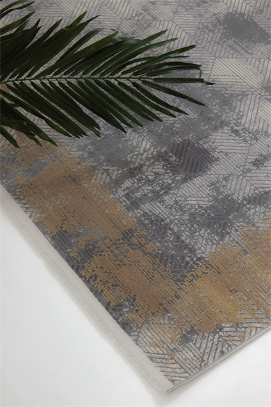 Naturel 1708 Gri Vizon - Eskitme Efektli Modern Gri Vizon Halı