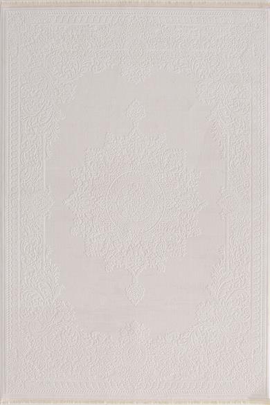 London 9001 Beyaz - İnce İşlemeli Gösterişli Beyaz Halı