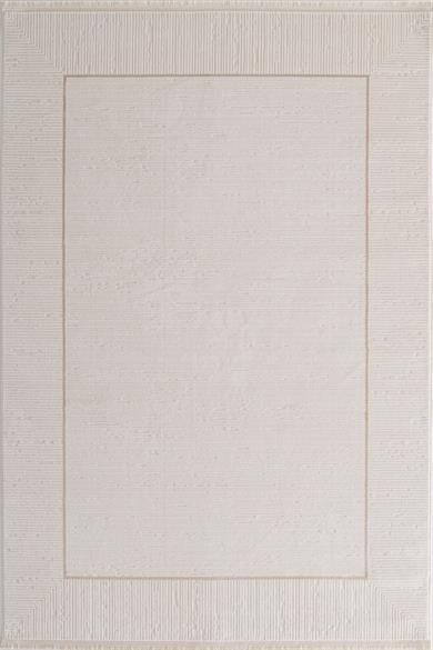 London 9002 Krem - Modern Çerçeve Desenli Krem Halı