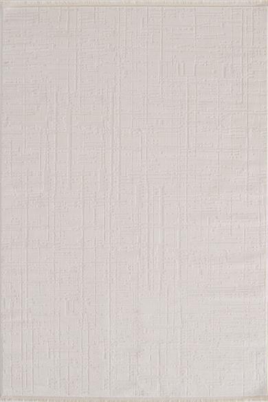 London 9005 Beyaz - Minimal Desenli Beyaz Salon Halısı