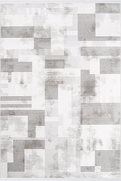 Thema 9403 Gri - Modern Blok Desenli Gri Renk Halı ModeliEnti104500316017011