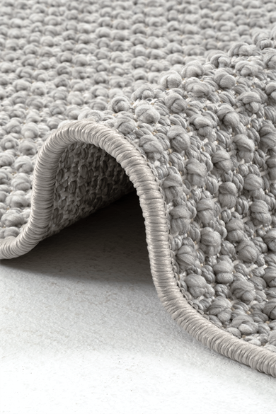 Vega 1453 Gri - Giriş Alanları İçin Kaymaz Tabanlı Yuvarlak Gri Halı