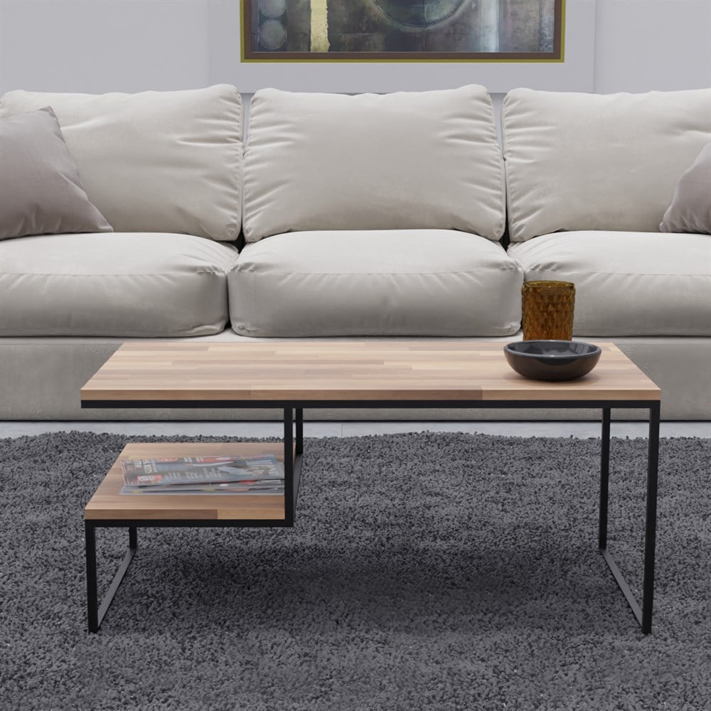 Akastos Siyah Orta Sehpa