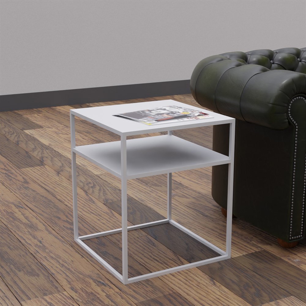 Blance Beyaz Yan Sehpa