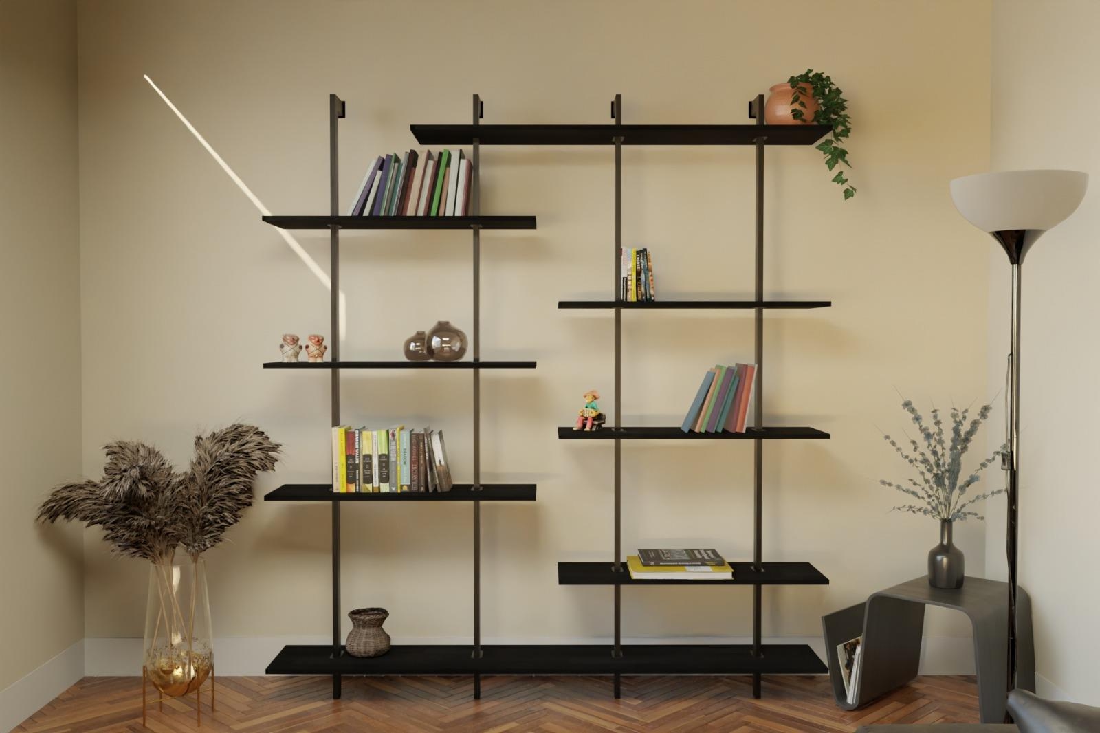 Claro Siyah Kitaplık