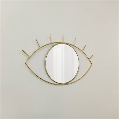 Cyclops Sarı Kaplama Dekoratif Ayna