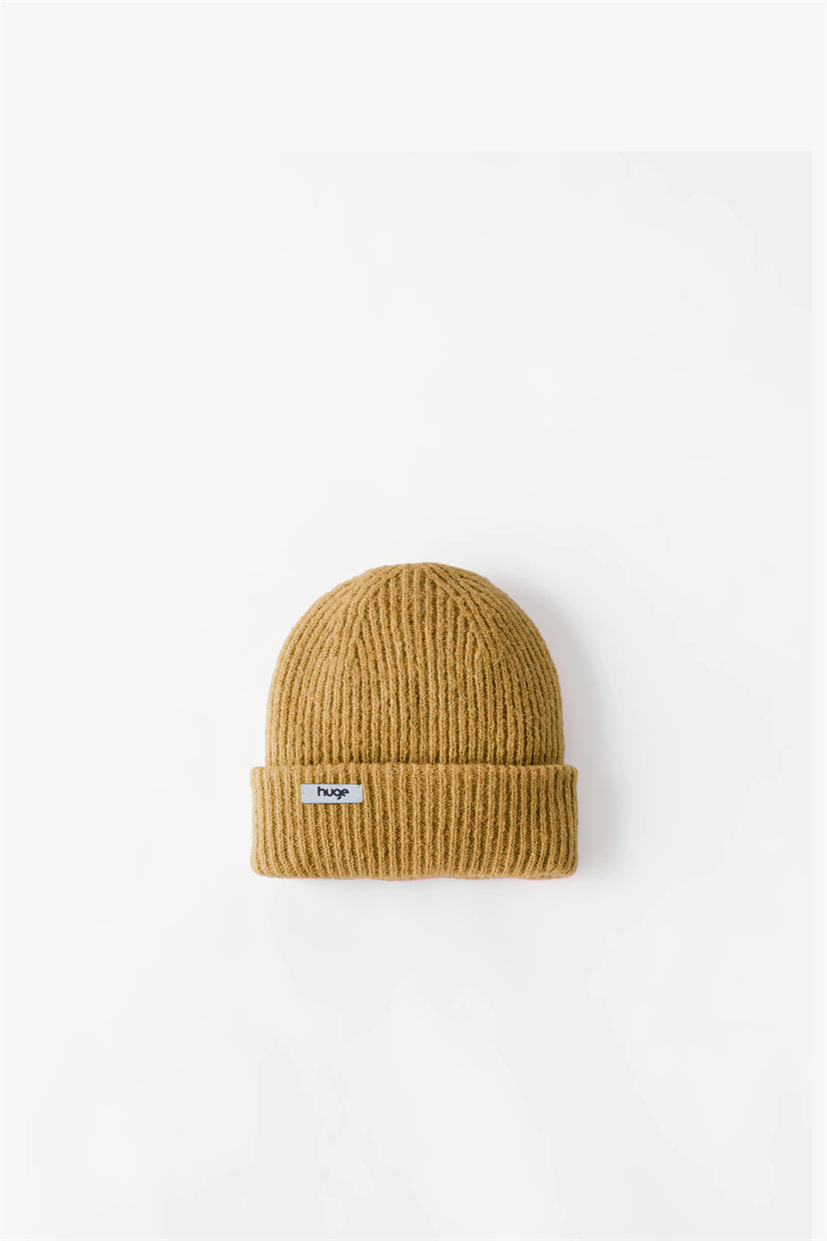 Huge Beanie Small Tag Mustard