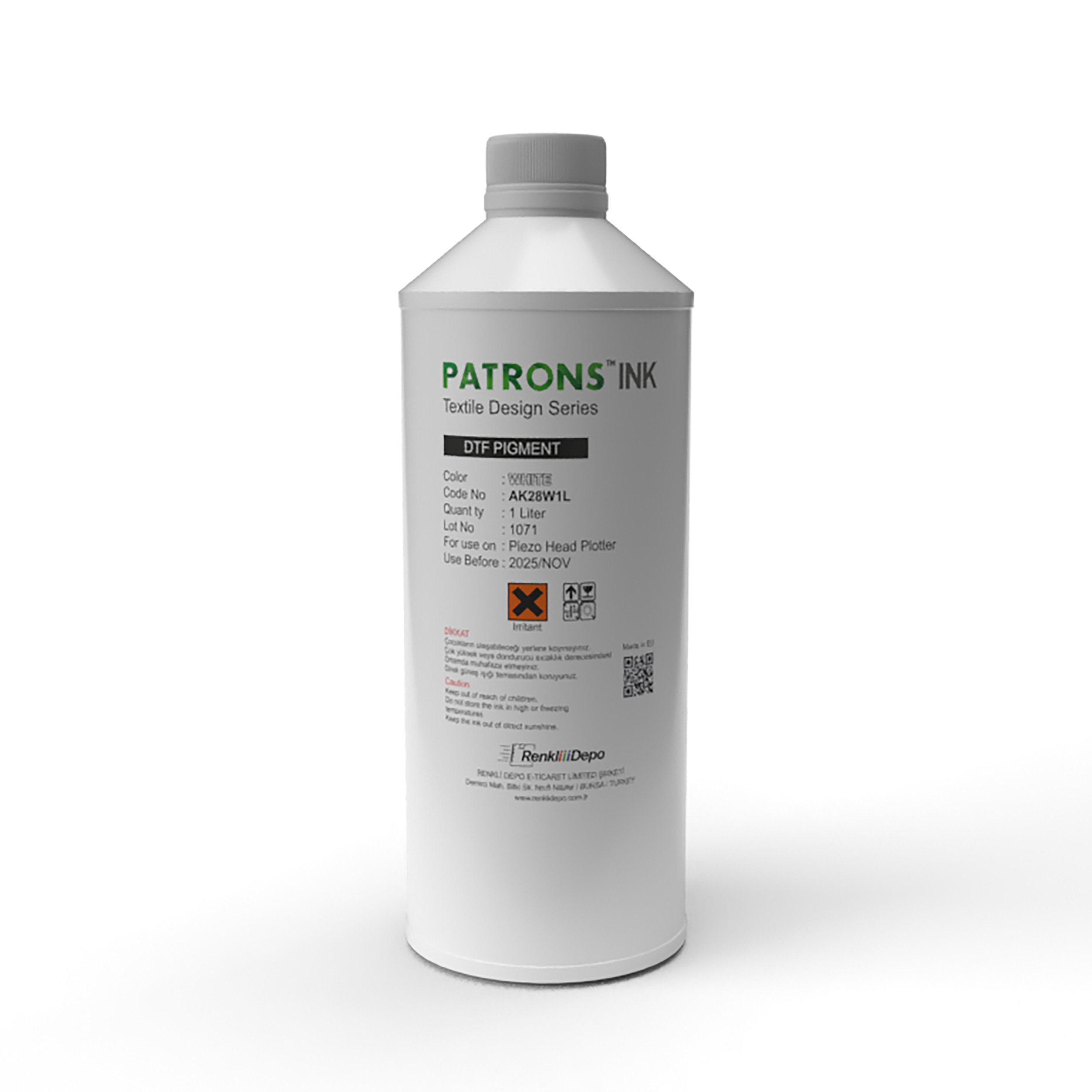 Patrons DTF Baskı Mürekkep Boya 1lt