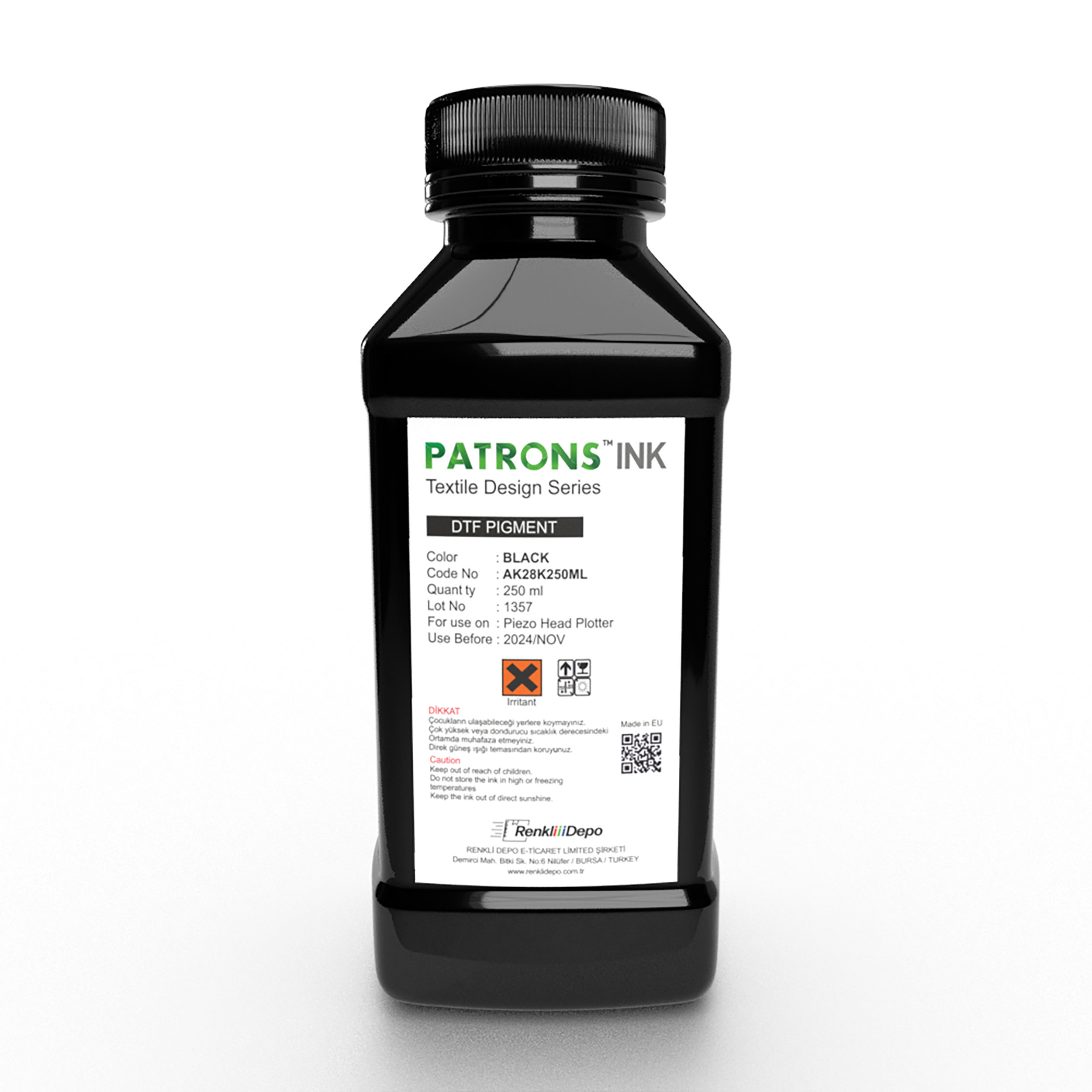 Patrons DTF Baskı Mürekkep Boya 250 ml