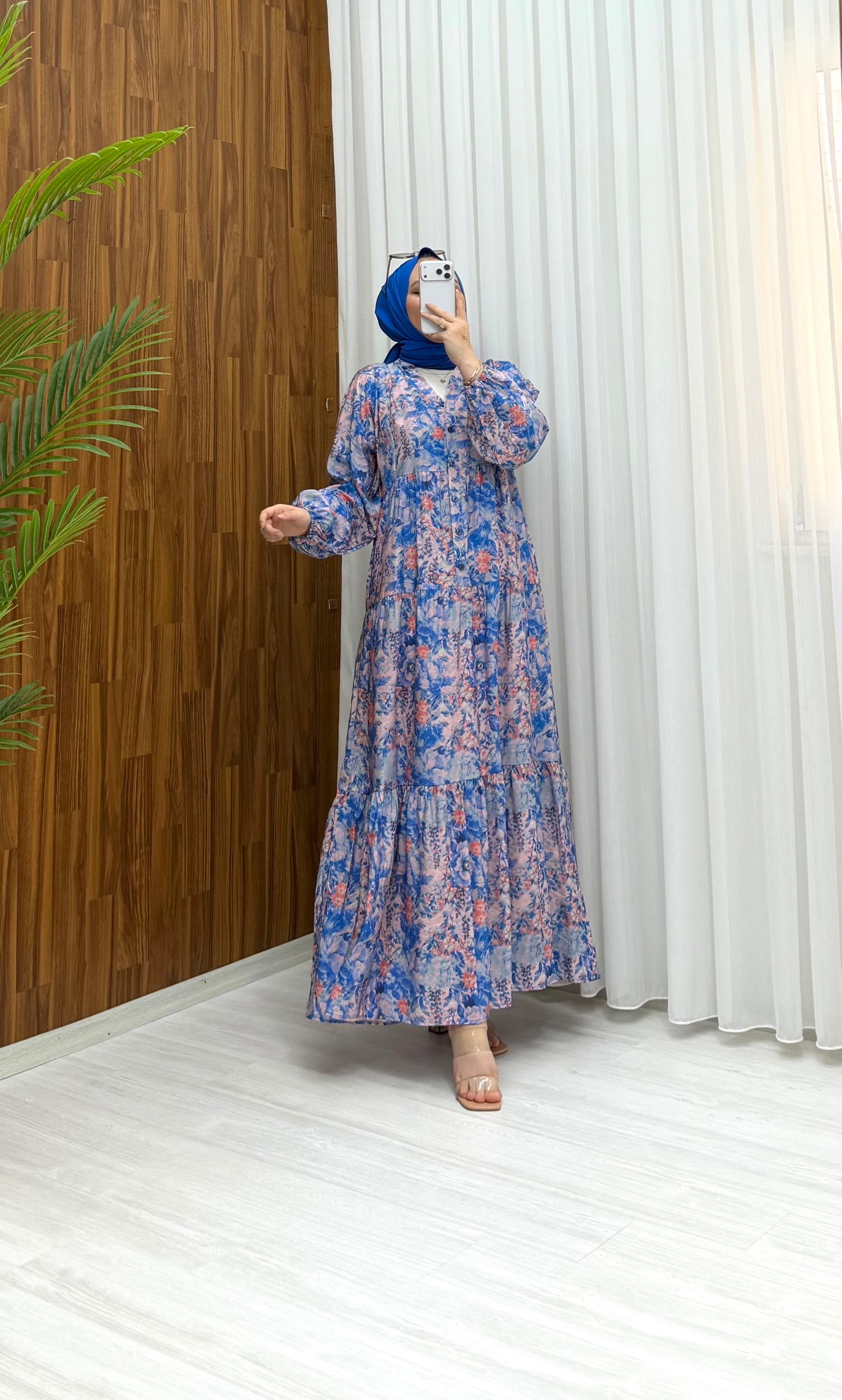 Miamar  Desenli  Elbise Bebe Mavisi  2227 
