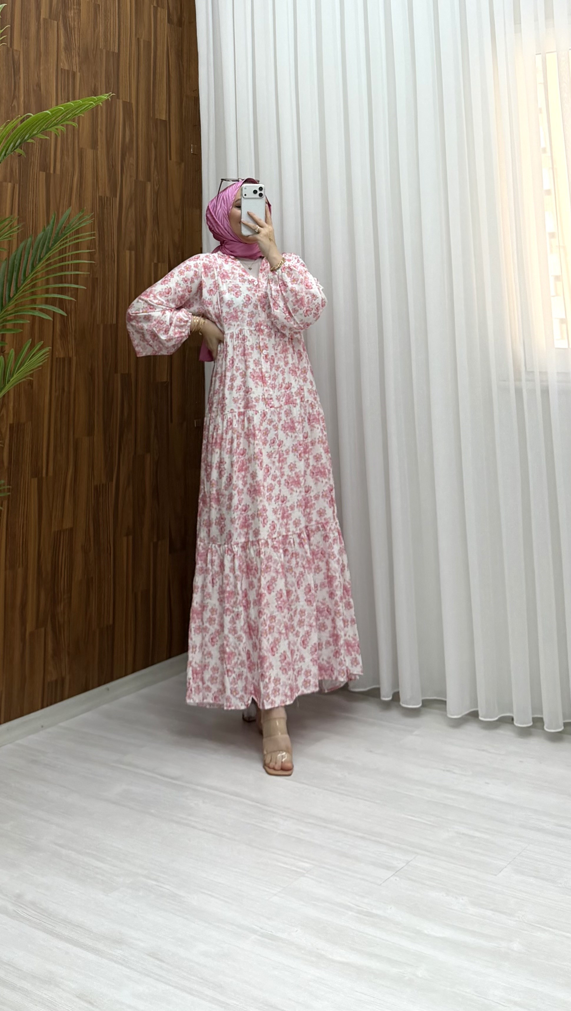 Miamar  Desenli  Elbise Pembe 2227 