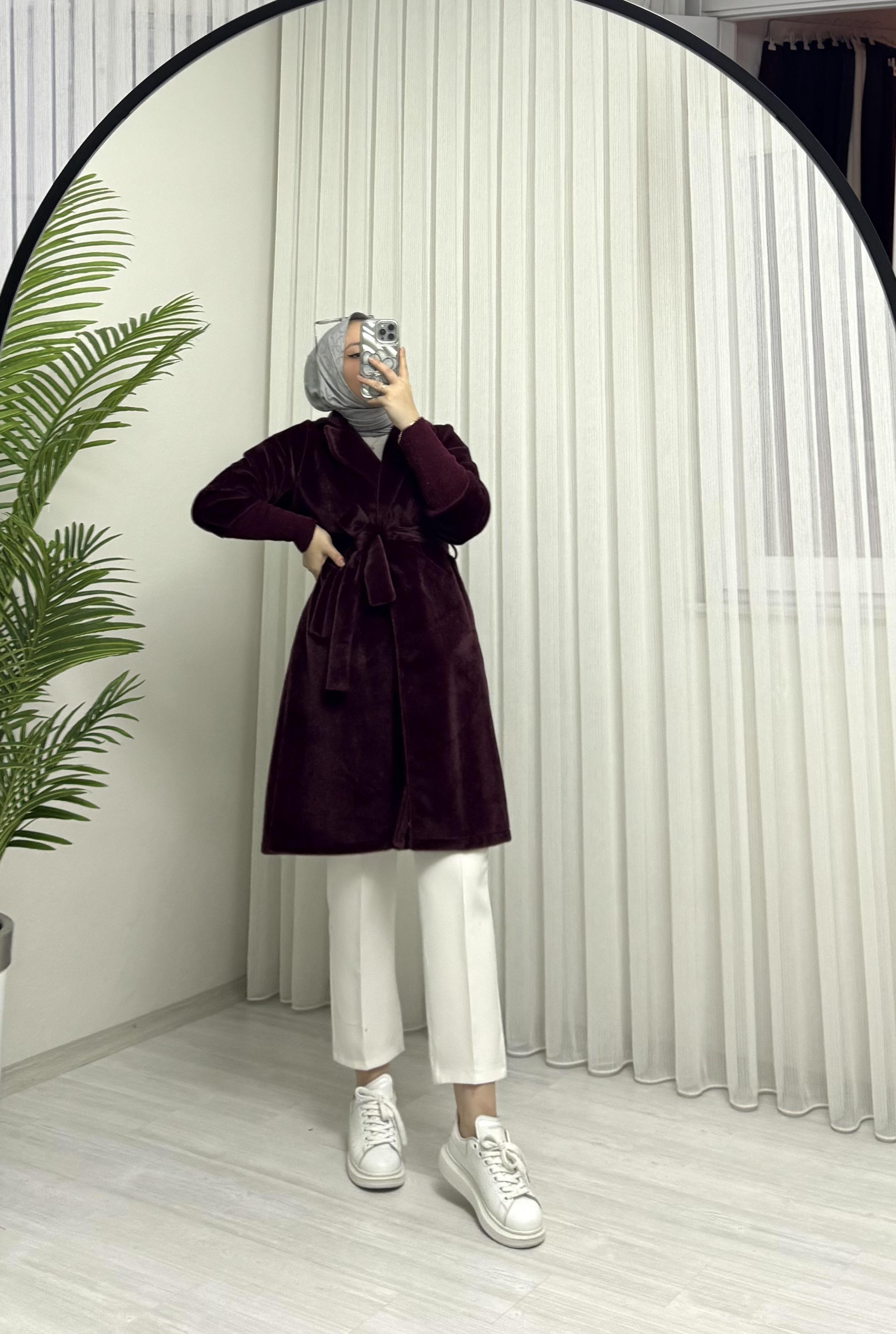 Beta Triko Detay Kaban Bordo