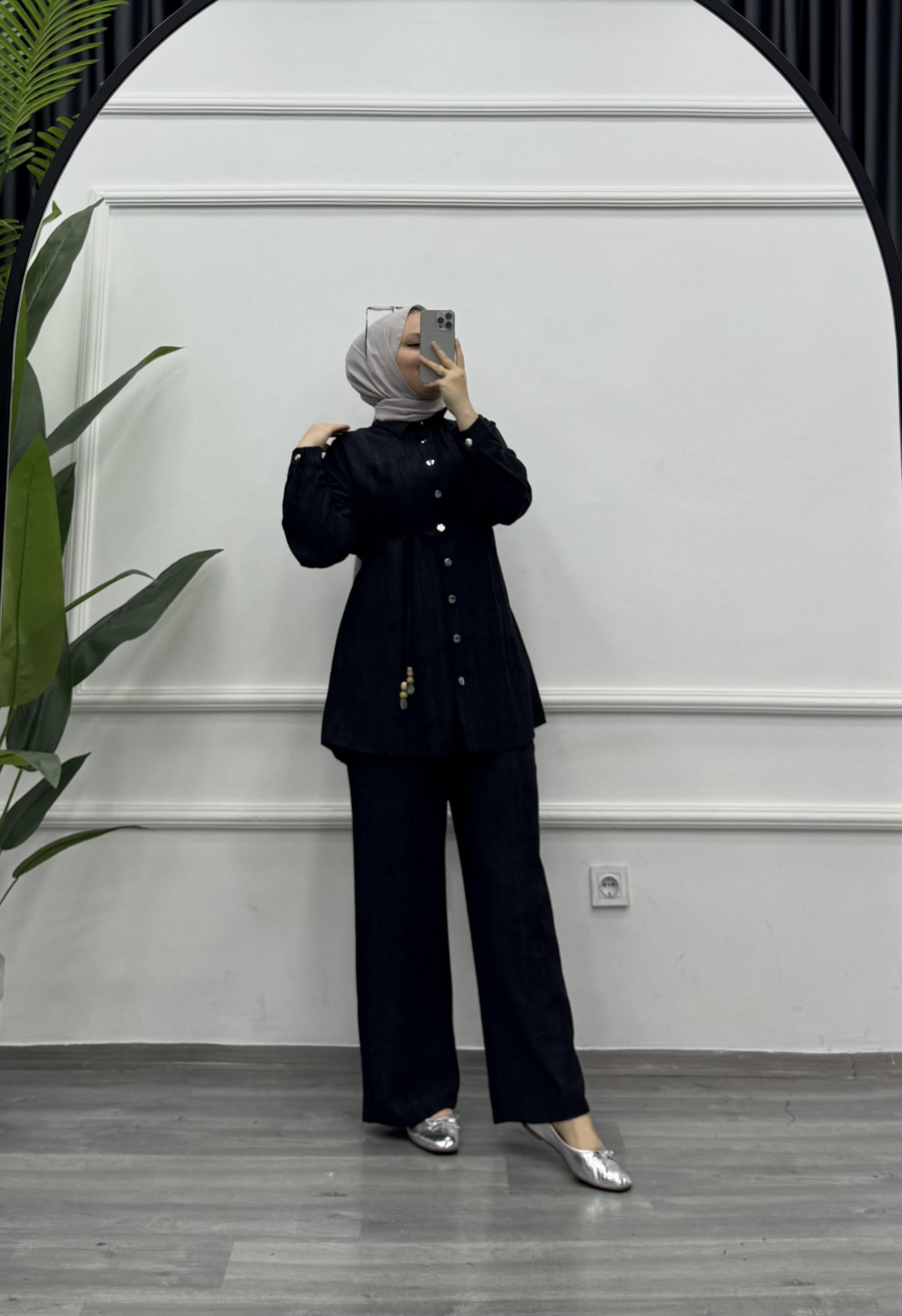Bqre İpi Tahta Tansel Takım Siyah (6196)