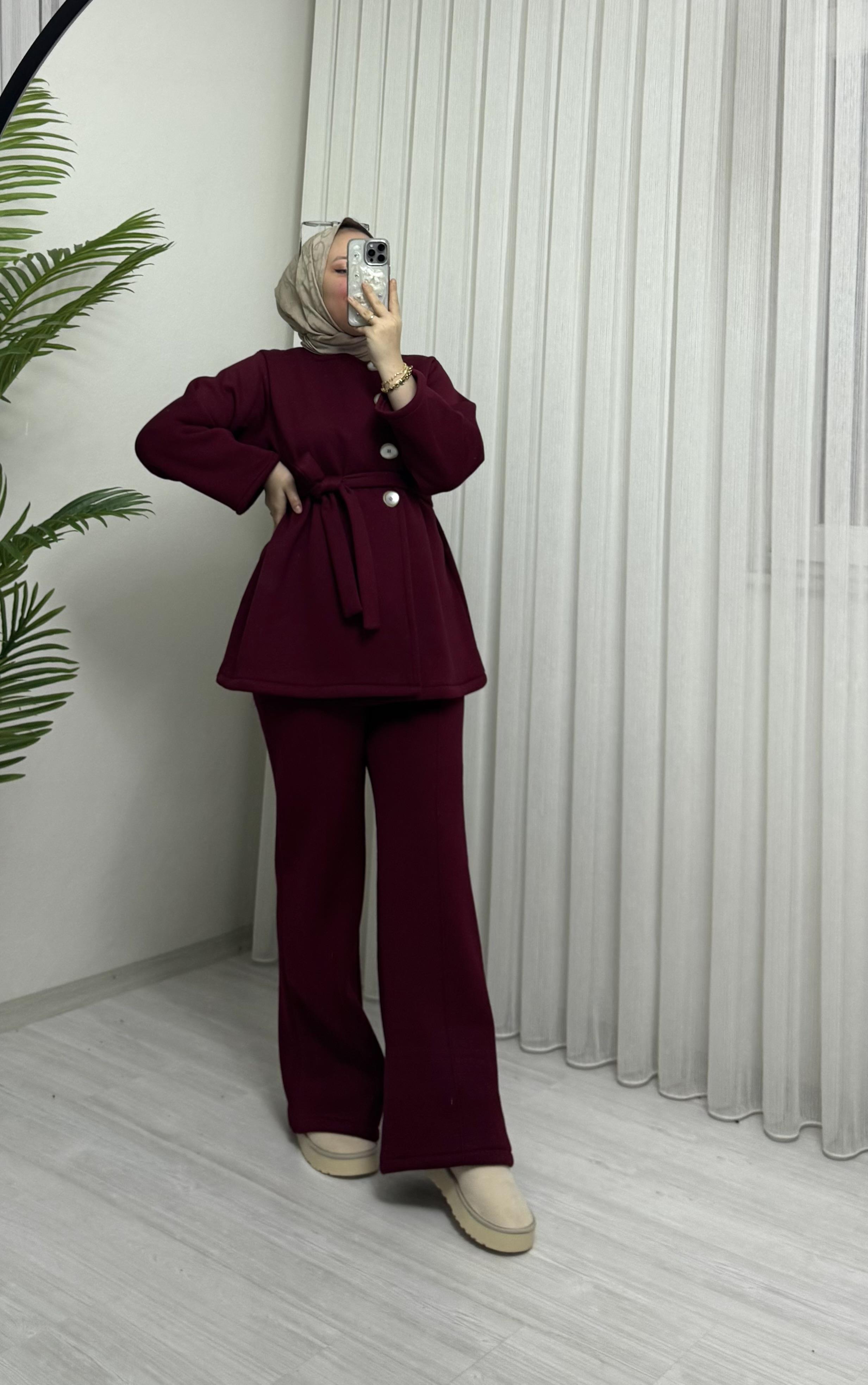 Poli Cocosh Şardonlu Takım Bordo