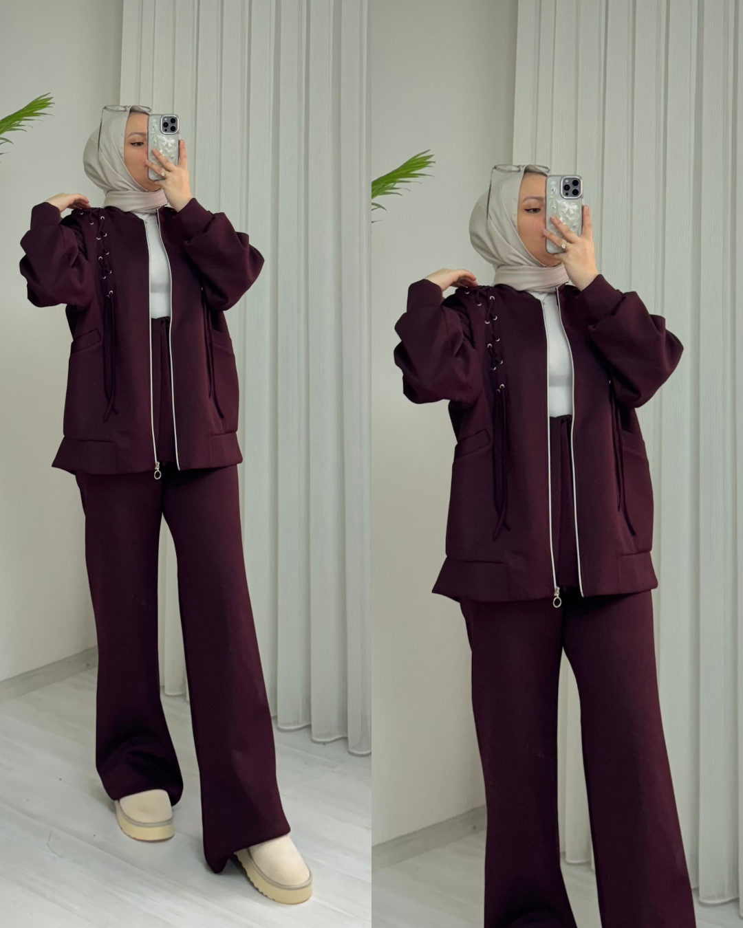 Poli XX Bağcıklı Scuba takım Bordo 