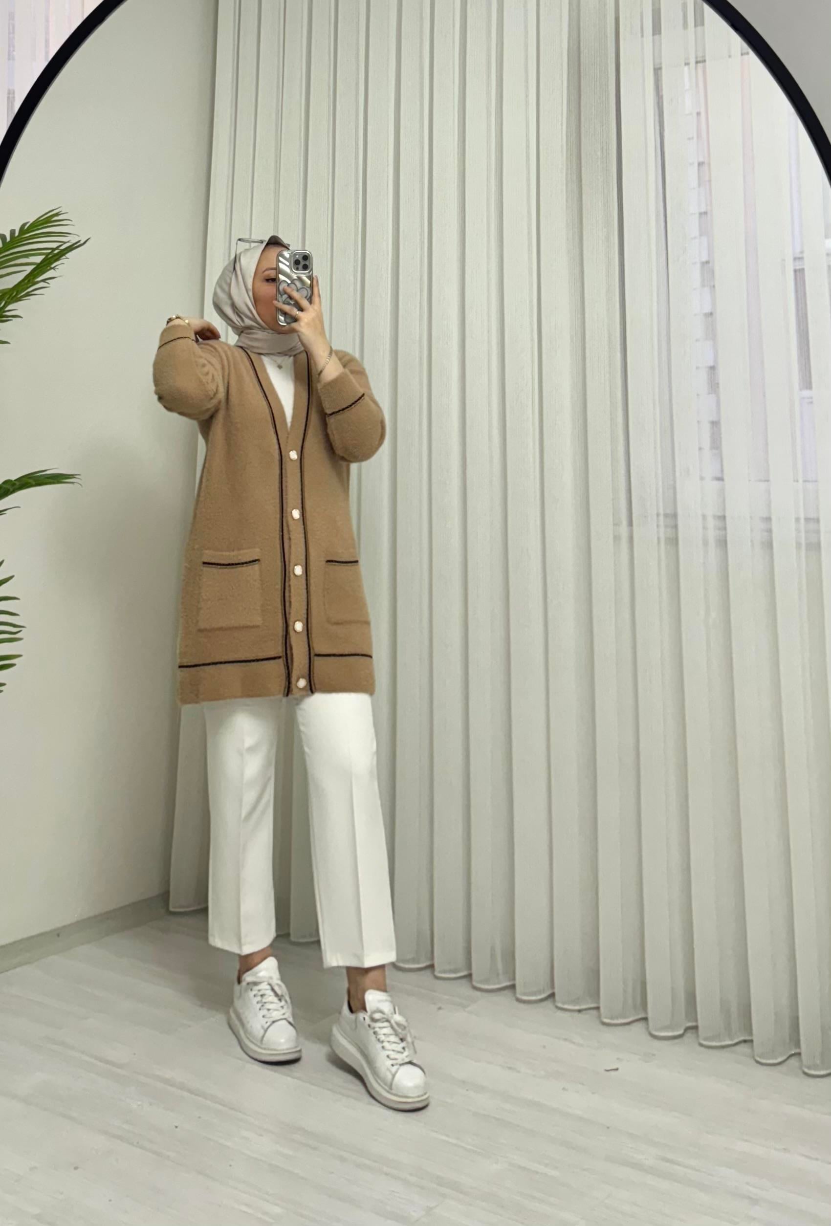Teddy Hırka Camel