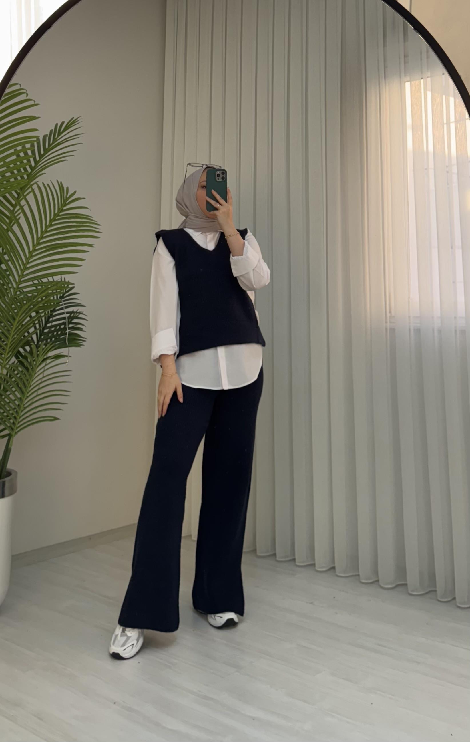 Venüs Üçlü Triko Takım Lacivert