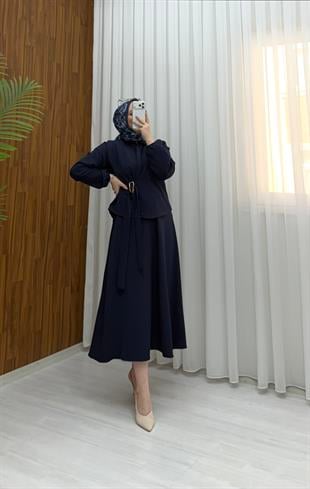 Newshe Krep Etekli Takım Std Beden Lacivert 2411 