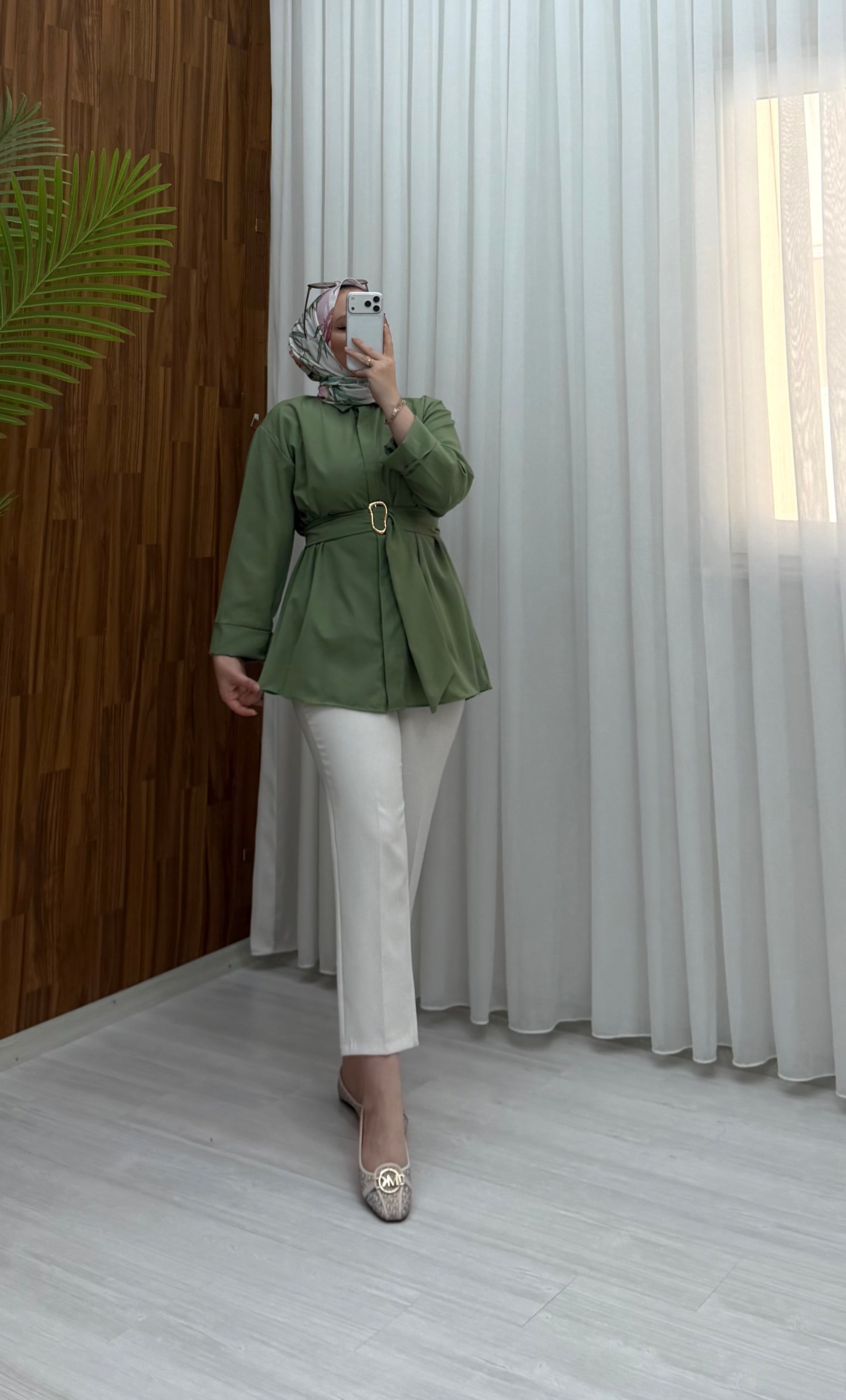 Newshe Toka Detay Tunik Haki 1070 
