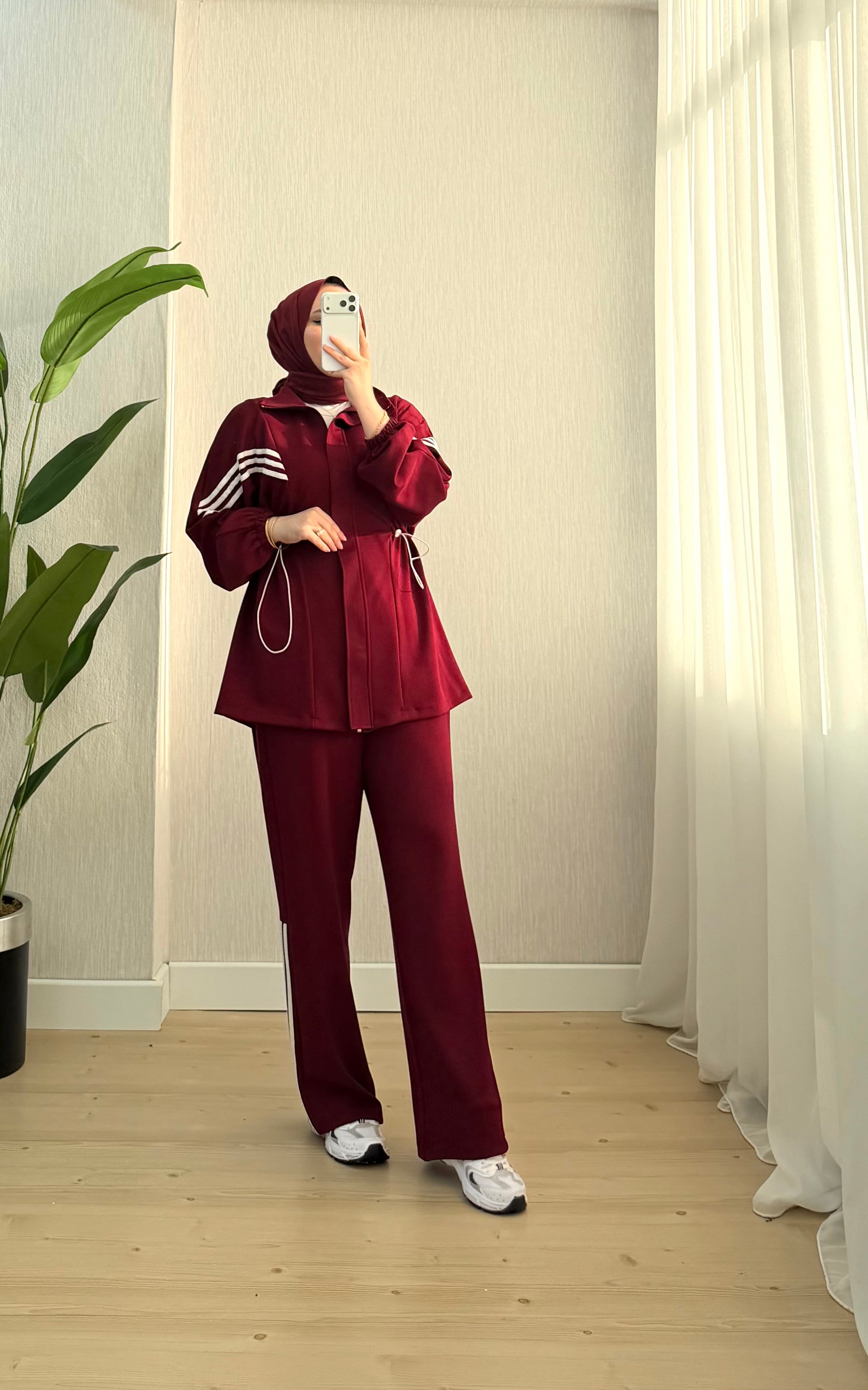 Ngs Şerit Detay Oyshoo Takım Bordo 1111 
