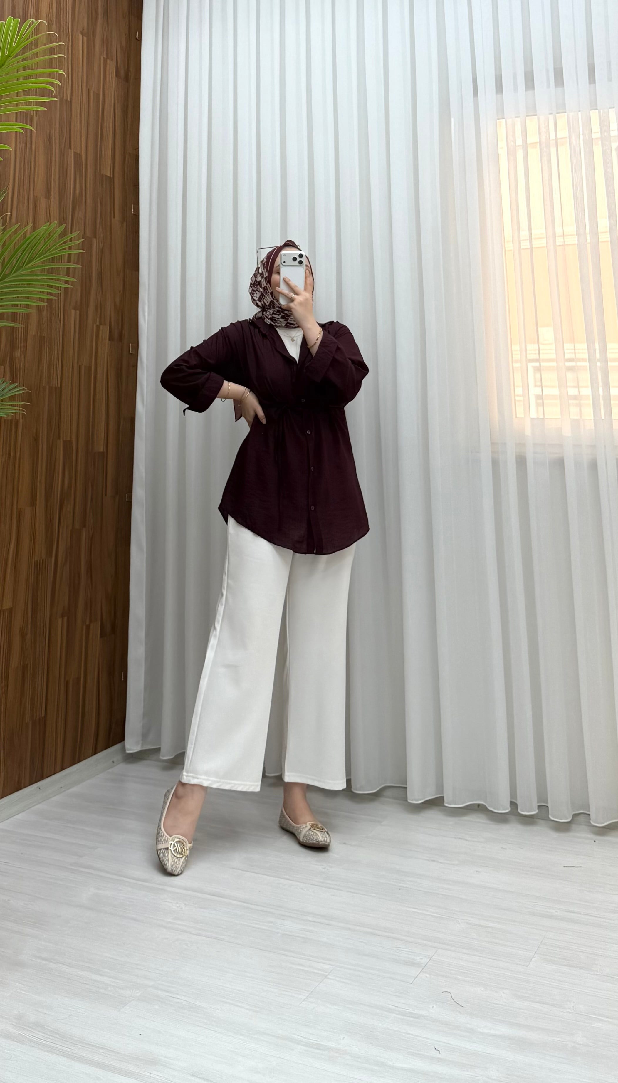 Newshe Yeni Bürümcük Tunik Bordo 1710 