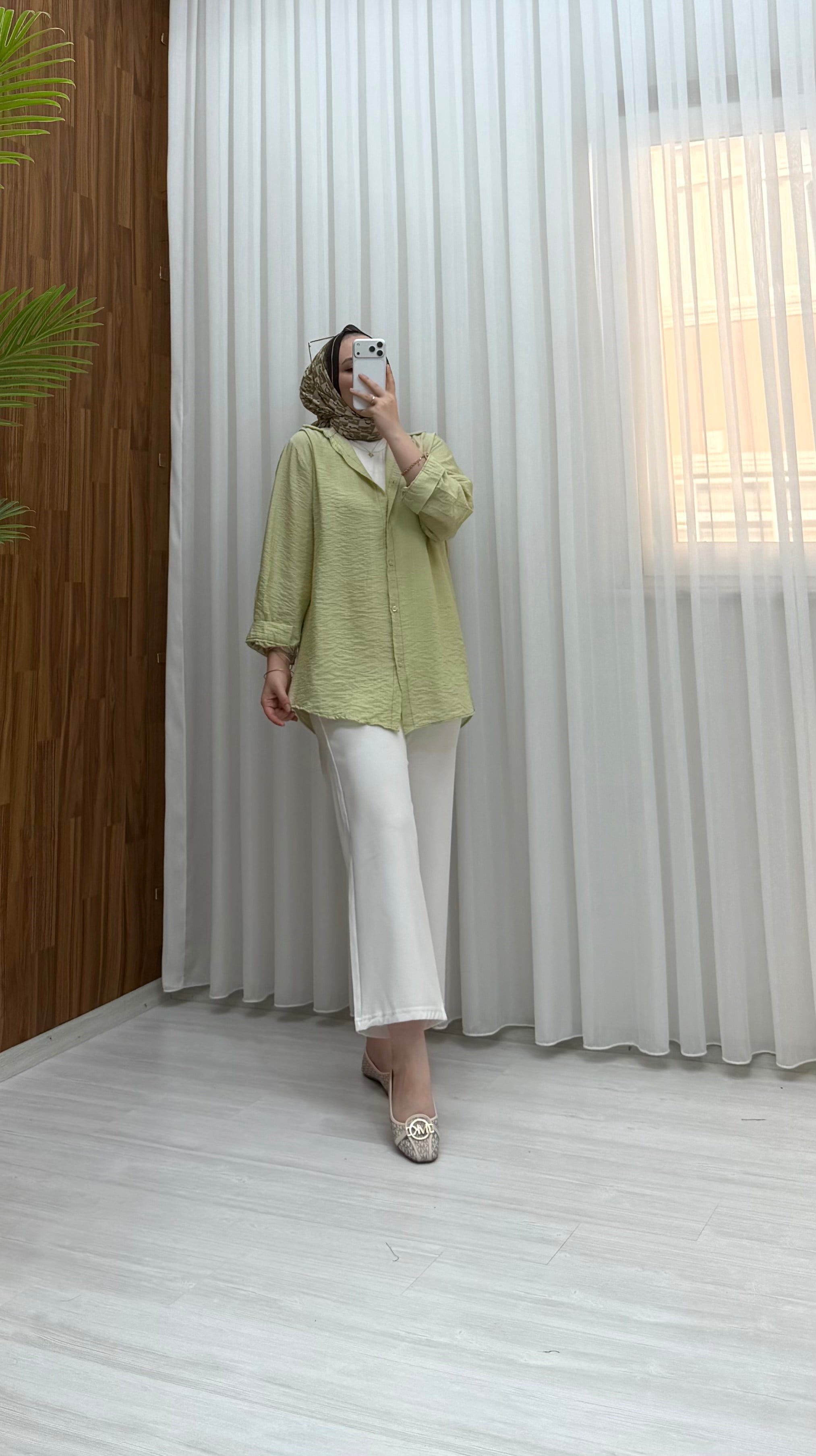 Newshe Yeni Bürümcük Tunik Mint Yeşili 1710 