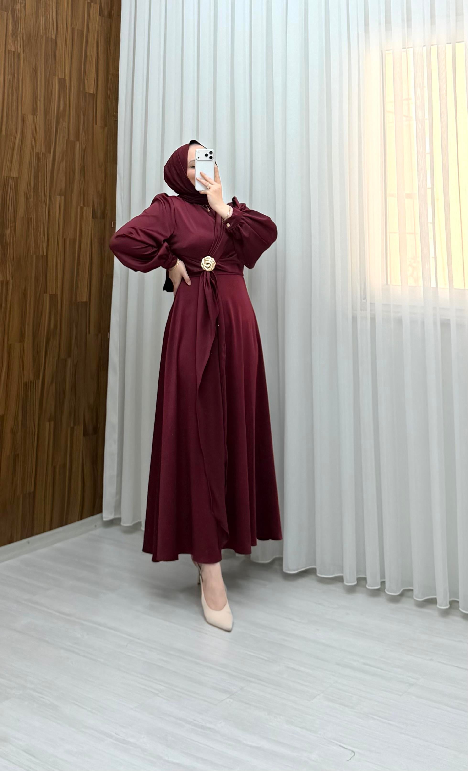 Enderon Saten Abiye Bordo 2005 