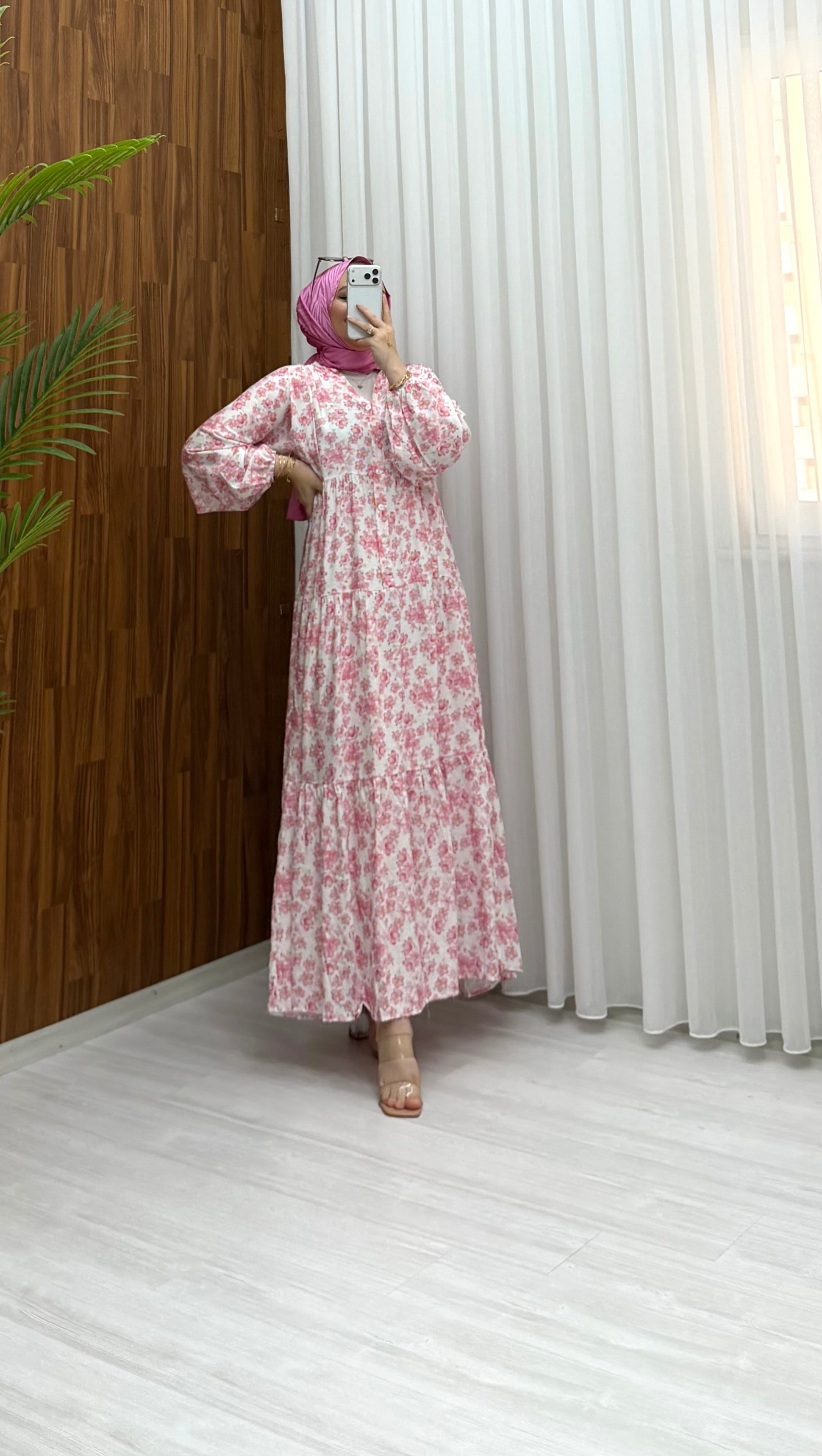 Miamar  Desenli  Elbise Pembe 2227 