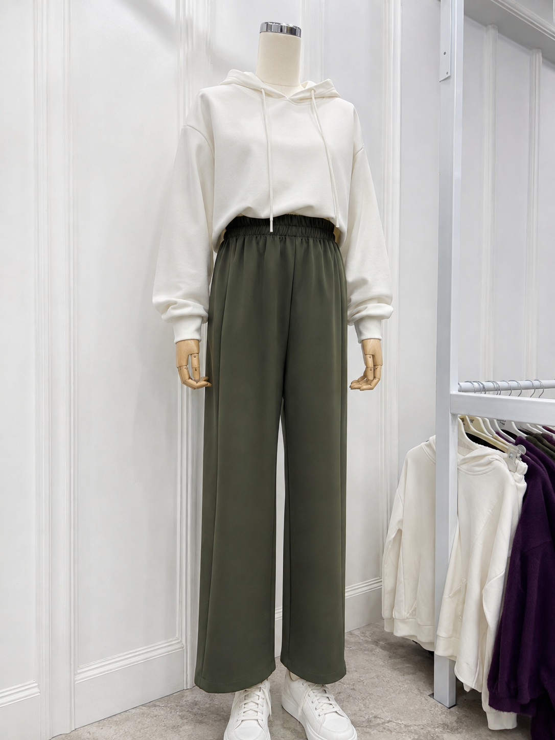 Bqre Scuba Düz Pantalon Haki 230 