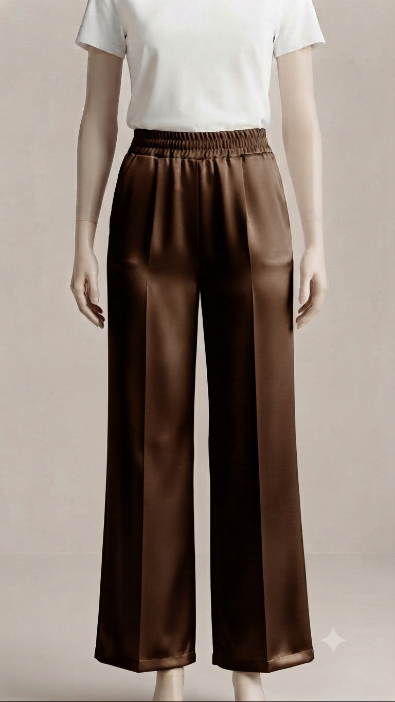 Plise Çımalı Cepli Pantalon Kahve 26015 