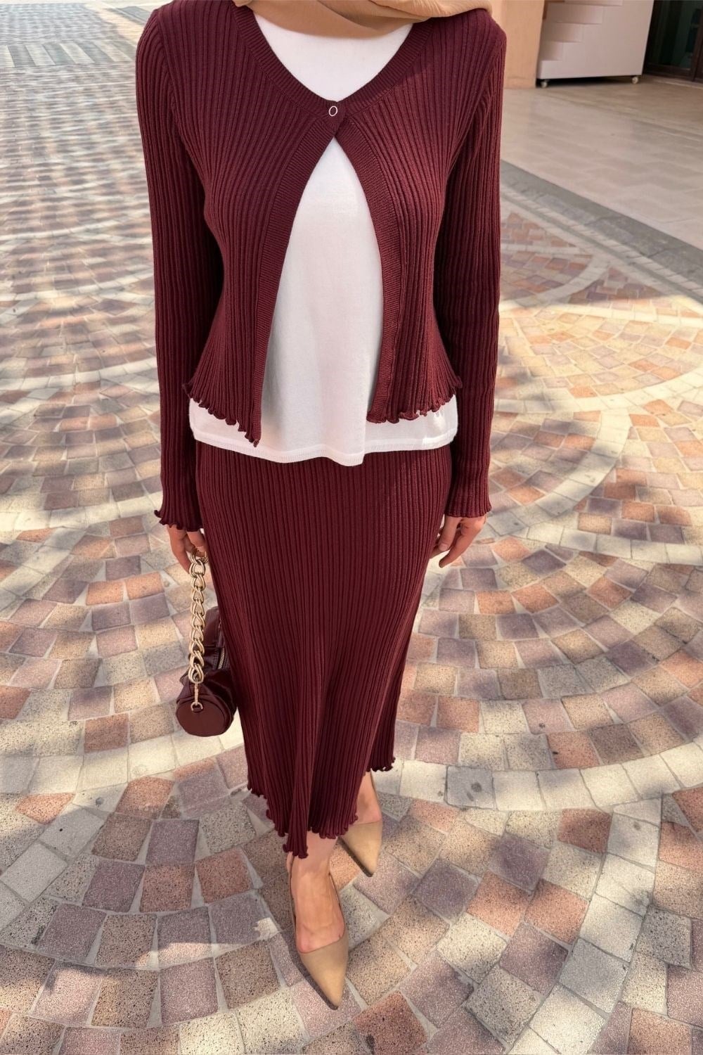 Qup Özüm 3' Lü Fitilli Eteki Takım Bordo 26216 