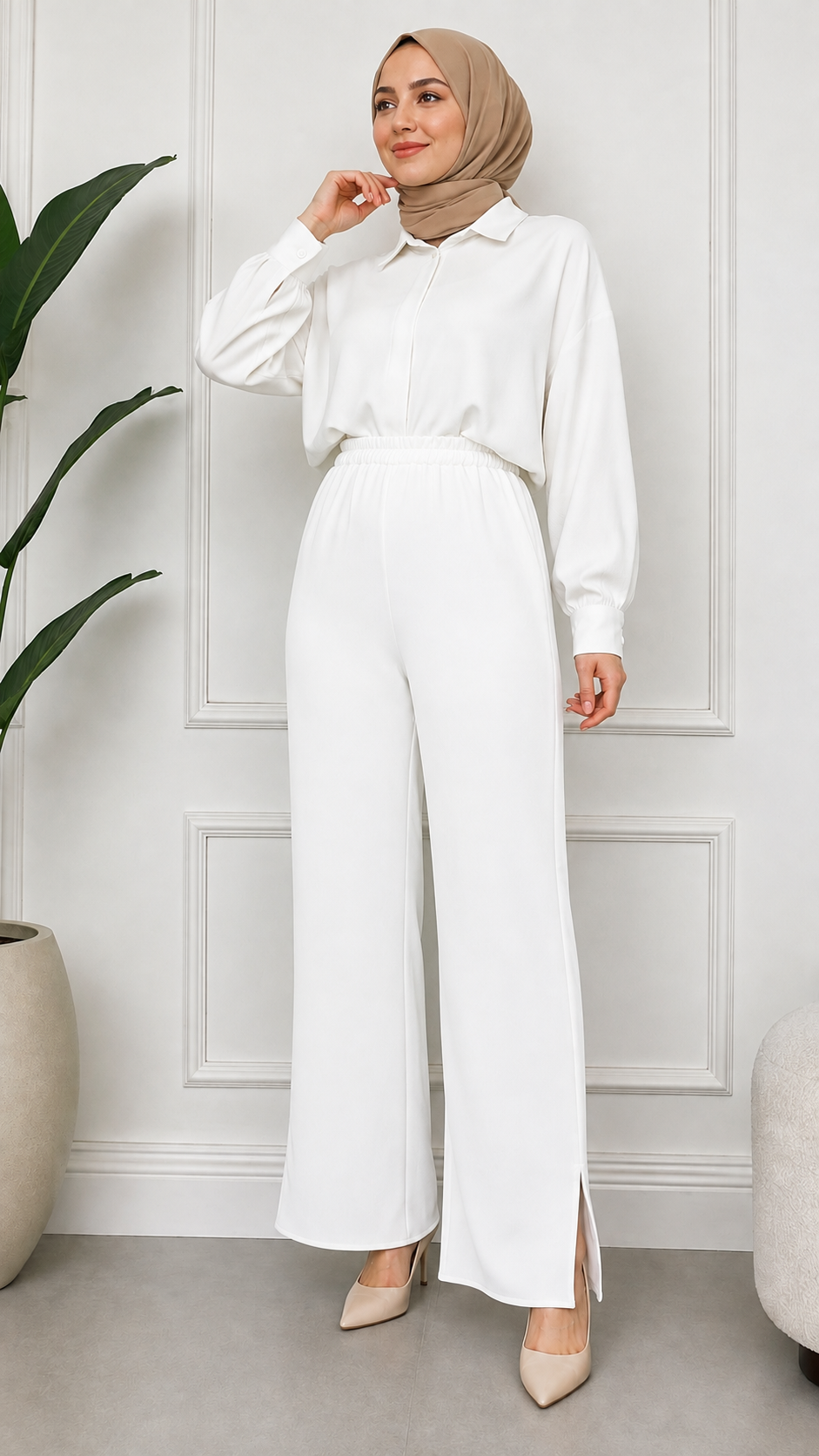 Line Scuba Pantalon Beyaz 2653 