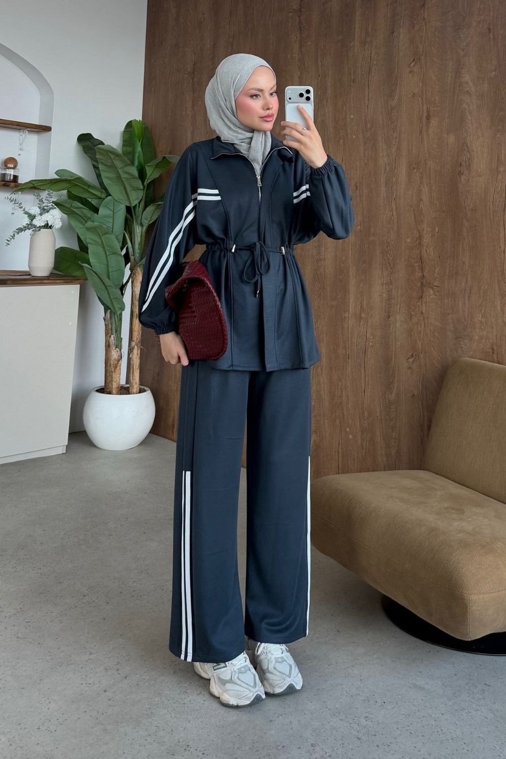 Qup Sportif Şerit DTY Oyşho Takım Antrasit 4031 