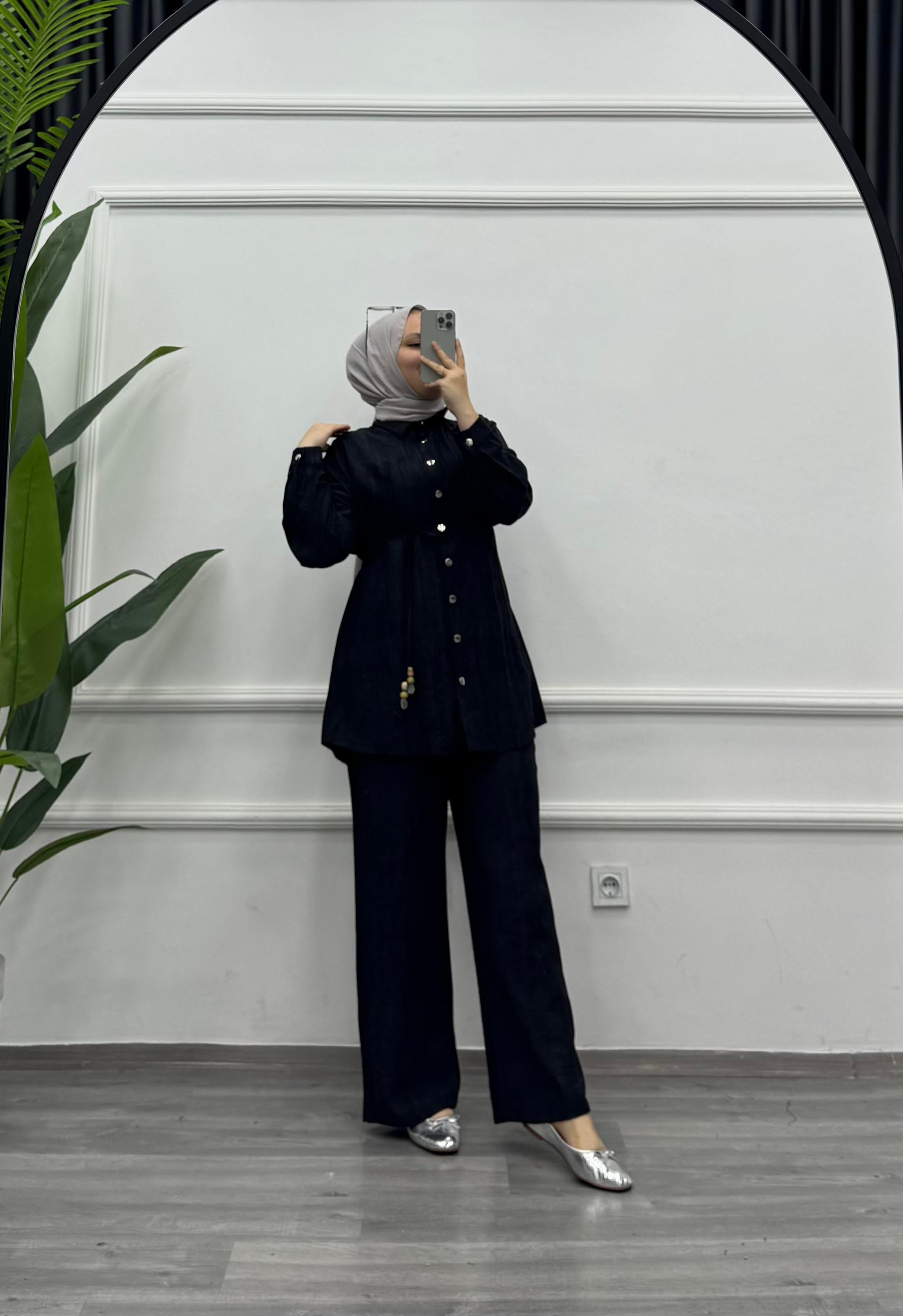 Bqre İpi Tahta Tansel Takım Siyah (6196)