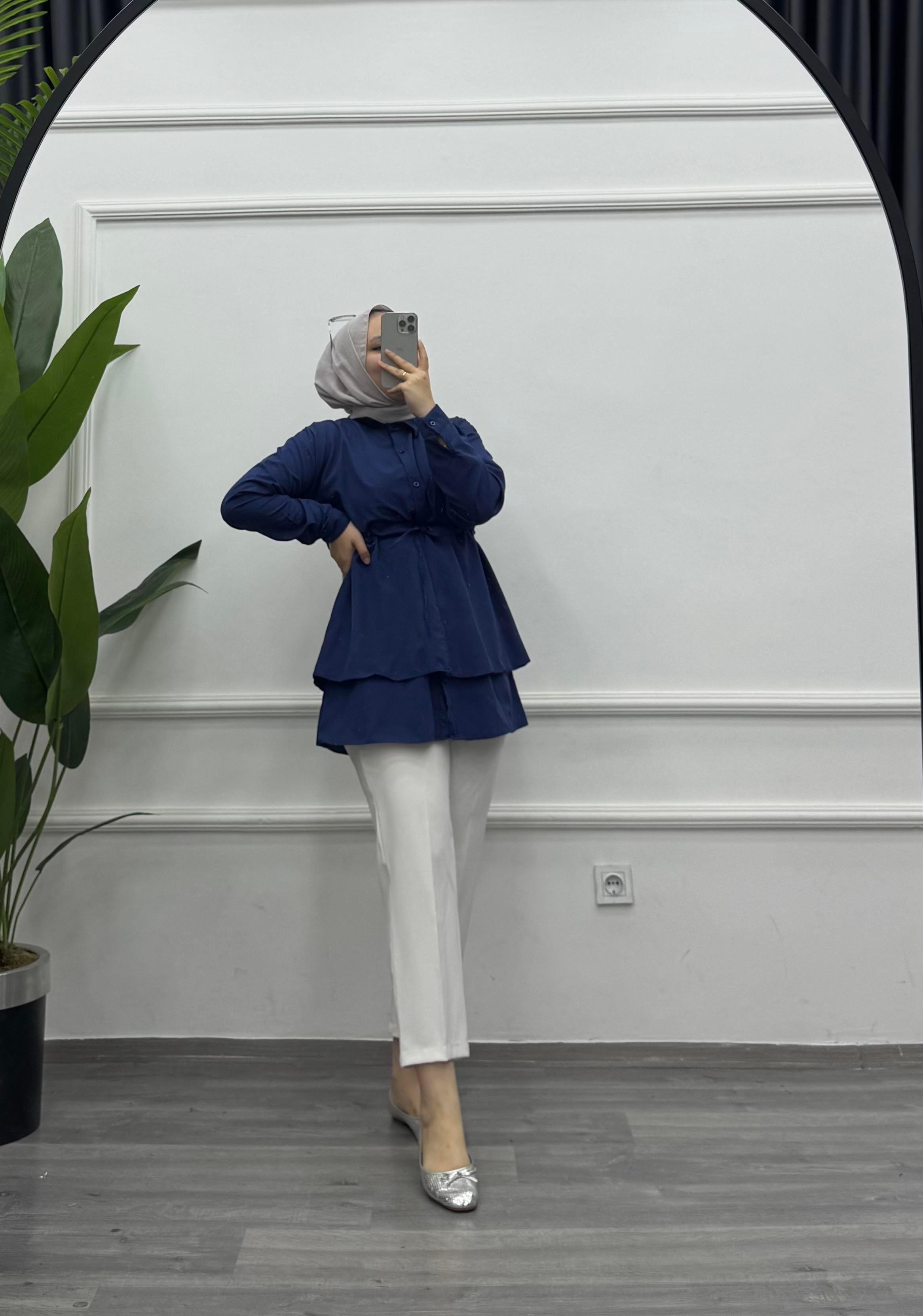 Newshe Kat Kat Tunik Lacivert