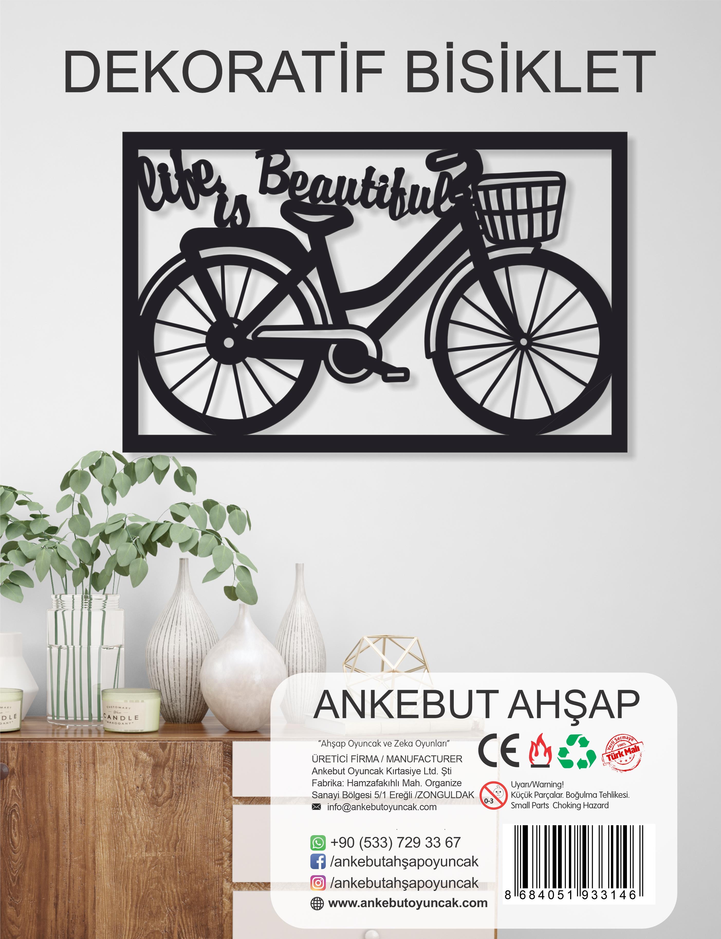 Dekoratif Bisiklet Duvar Süsü
