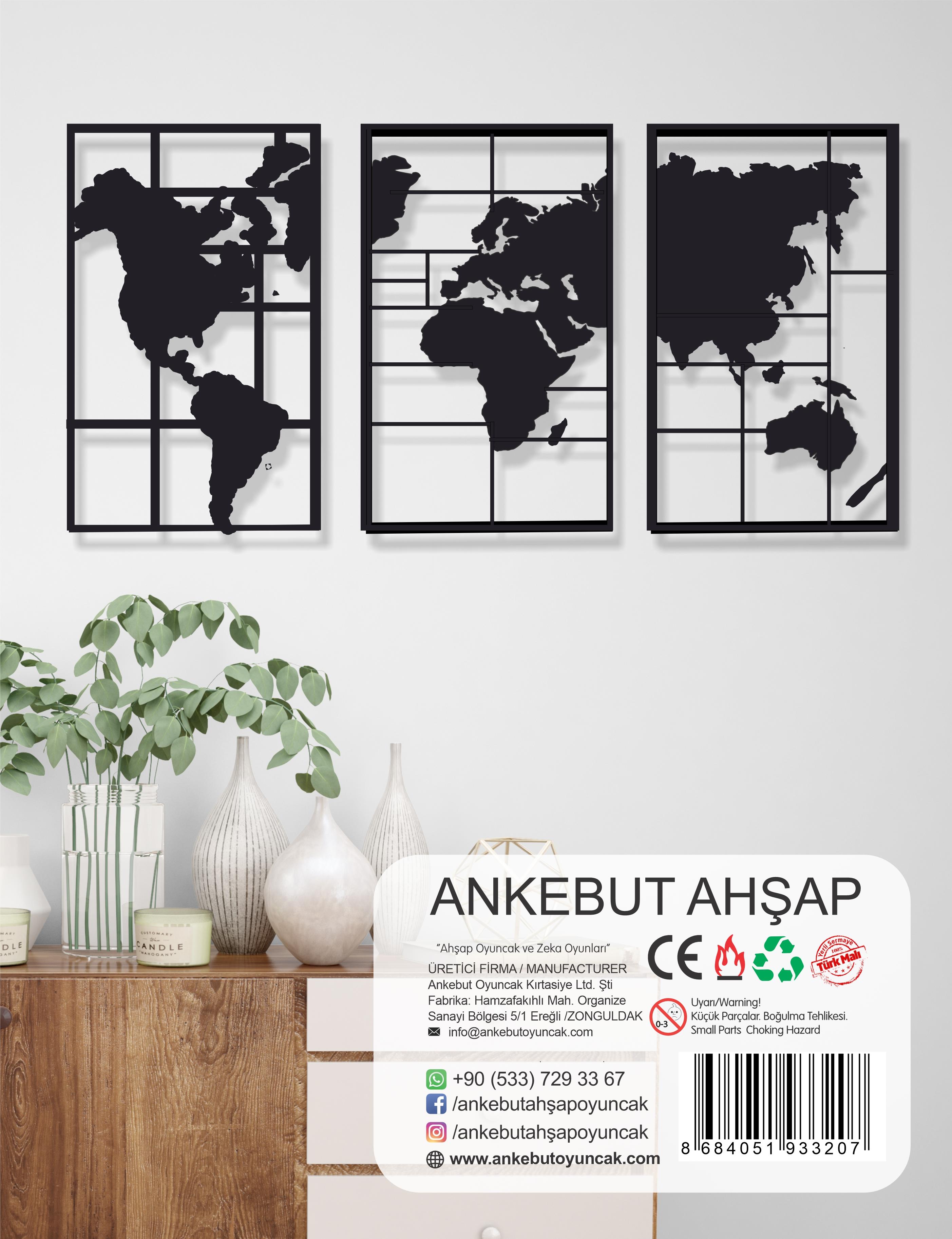 Dekoratif Dünya Haritası