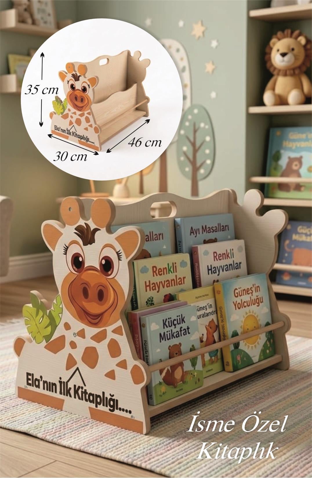 İsme Özel İlk Kitaplığım Çift Taraflı Montessori Kitaplık