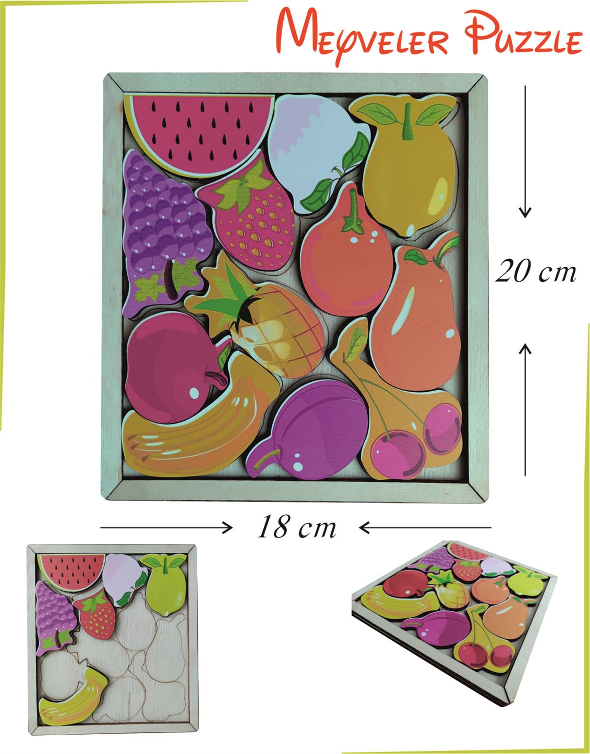 Meyveler Puzzle 20cm*18 cm