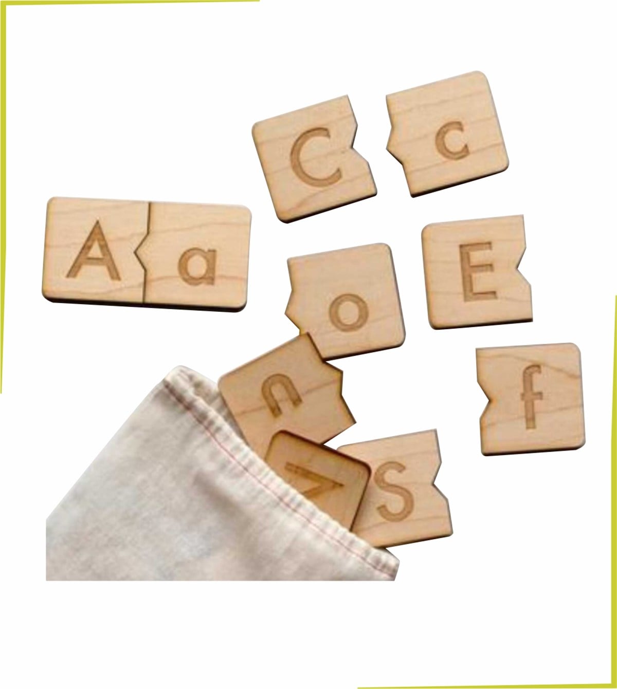 Montessori İngilizce Türkçe Ahşap Alfabe Bulmacası Büyük Ve Küçük Harf Eşleştirme Oyunu