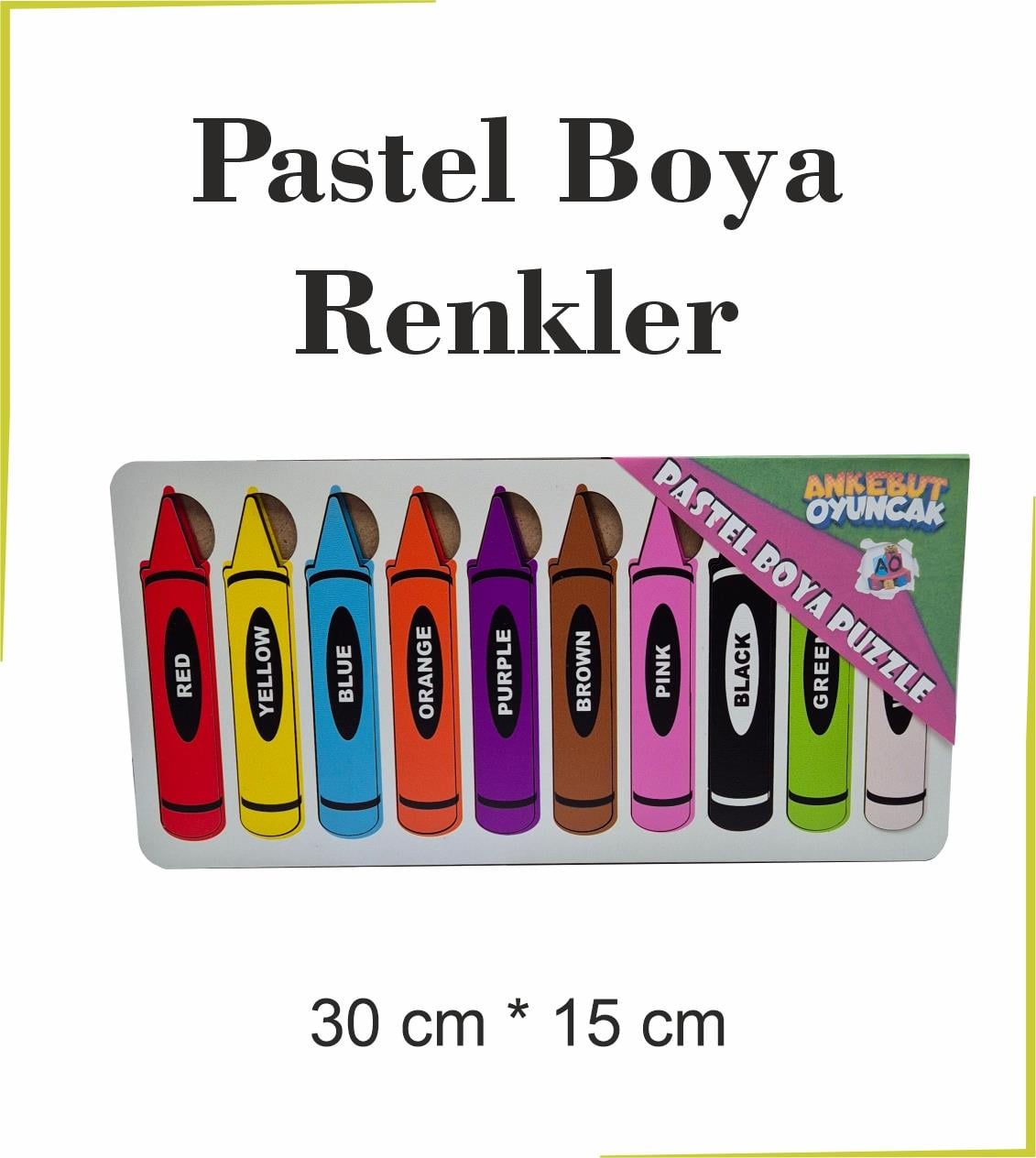 Pastel Boya Renkler Beyaz