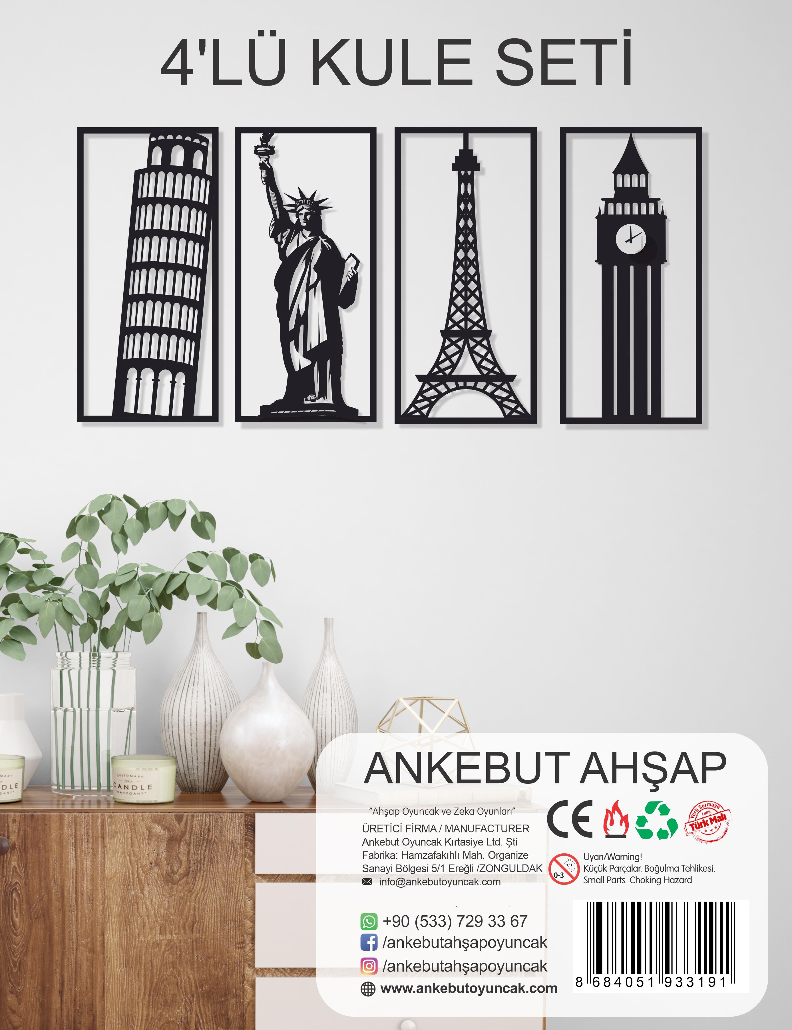 Dekoratif 4'lü Kule Seti