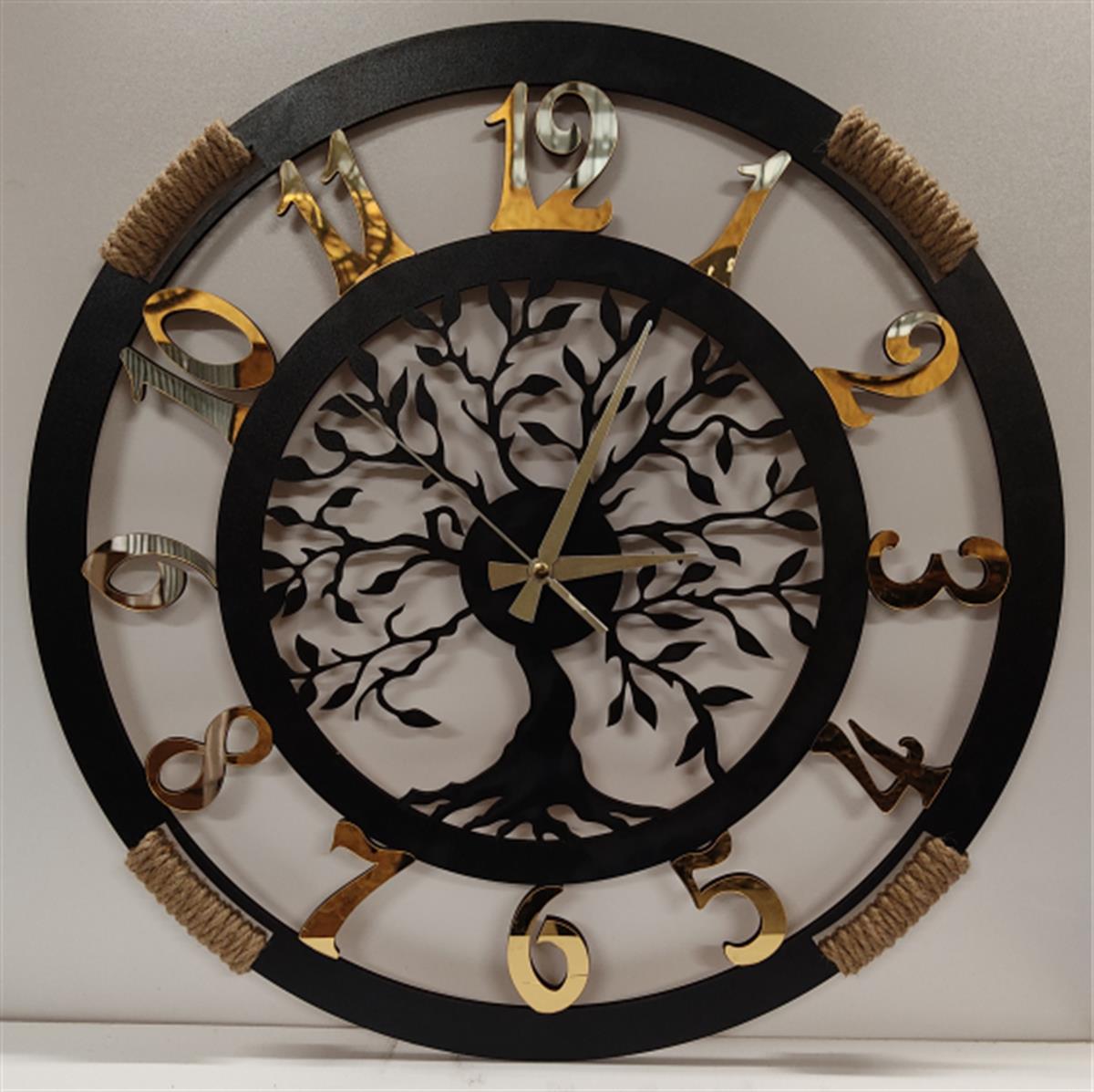 Halatlı Ağaç Desenli Duvar Saati