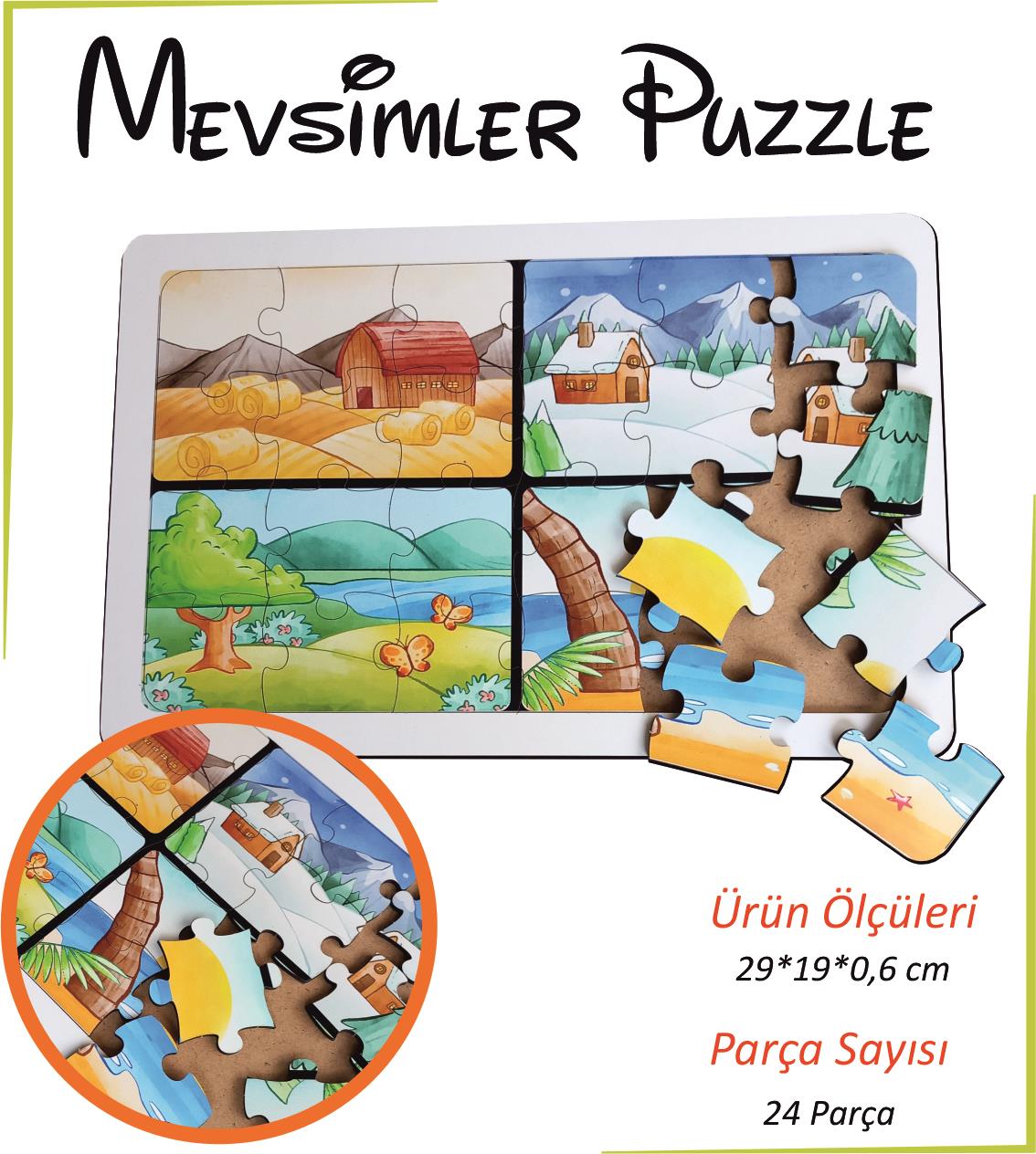 Mevsimler 24 Parça Puzzle