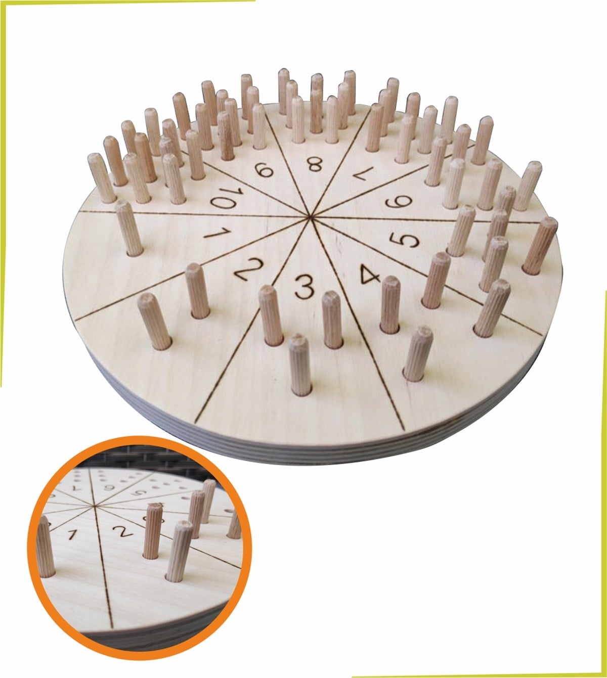 Montessori 25cm Daire Sayıları Ve Miktarlarını Öğreniyorum Oyunu
