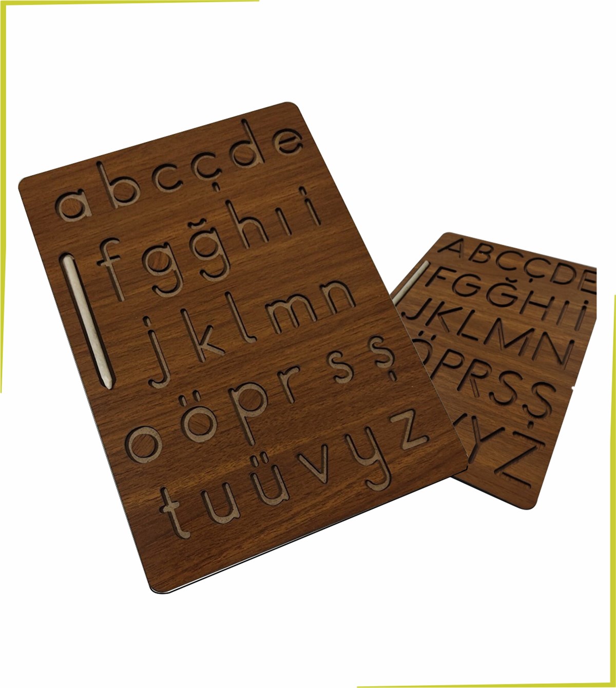 Okumaya Yazmaya Hazırlık Büyük Küçük Harf Çift Taraflı Tablet 30 Cm* 22 Cm