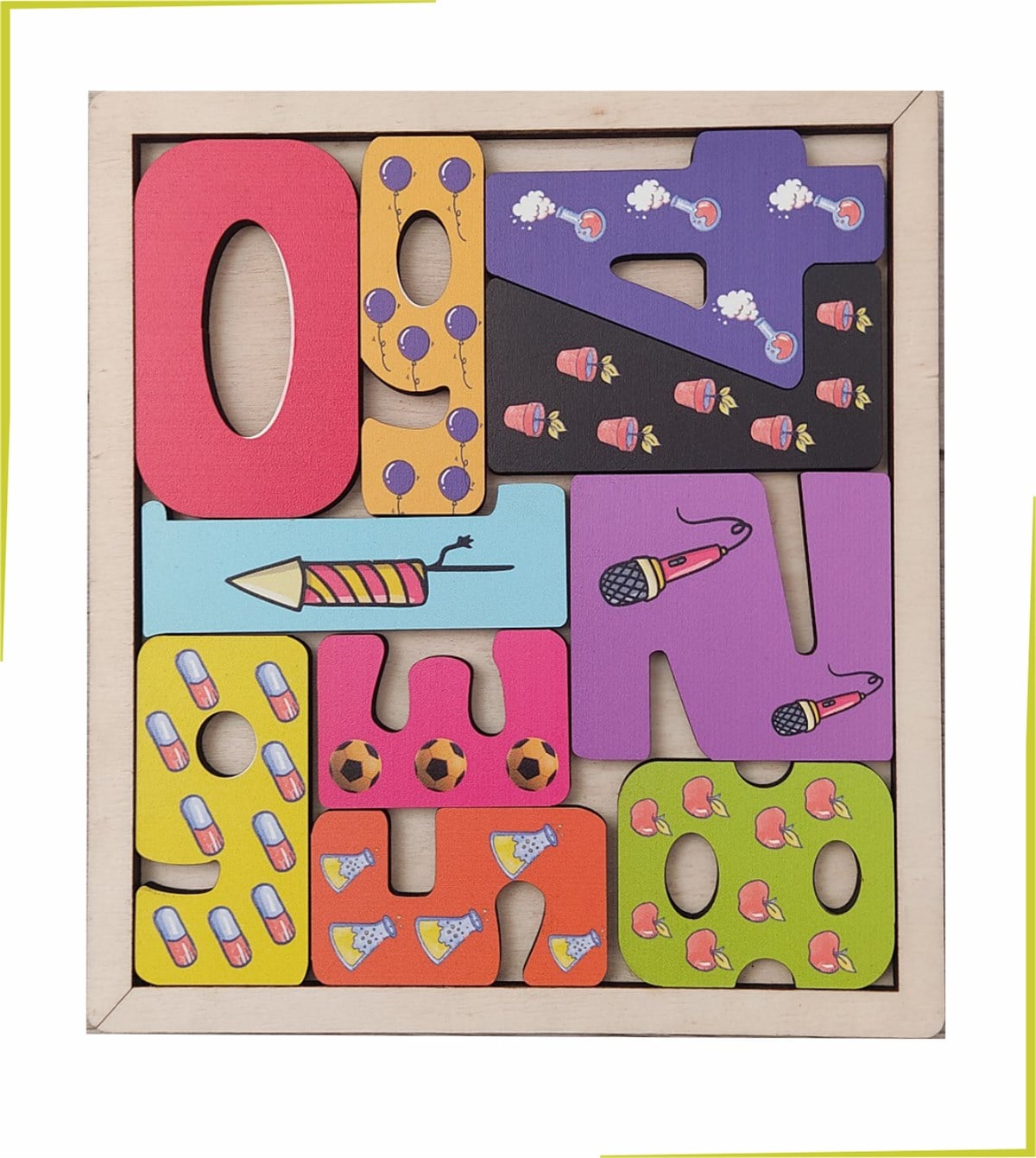 Rakamlar Puzzle Ahşap Renkli 10 parça