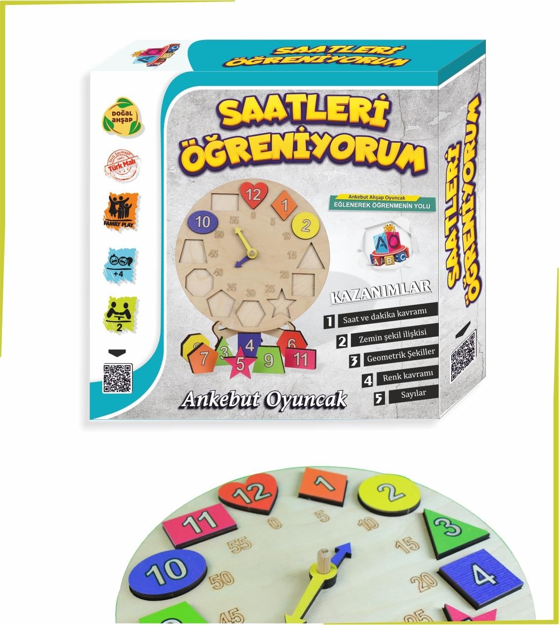 Saat , Sayı , Renk Ve Şekilleri Eğlenerek Öğreniyorum Seti